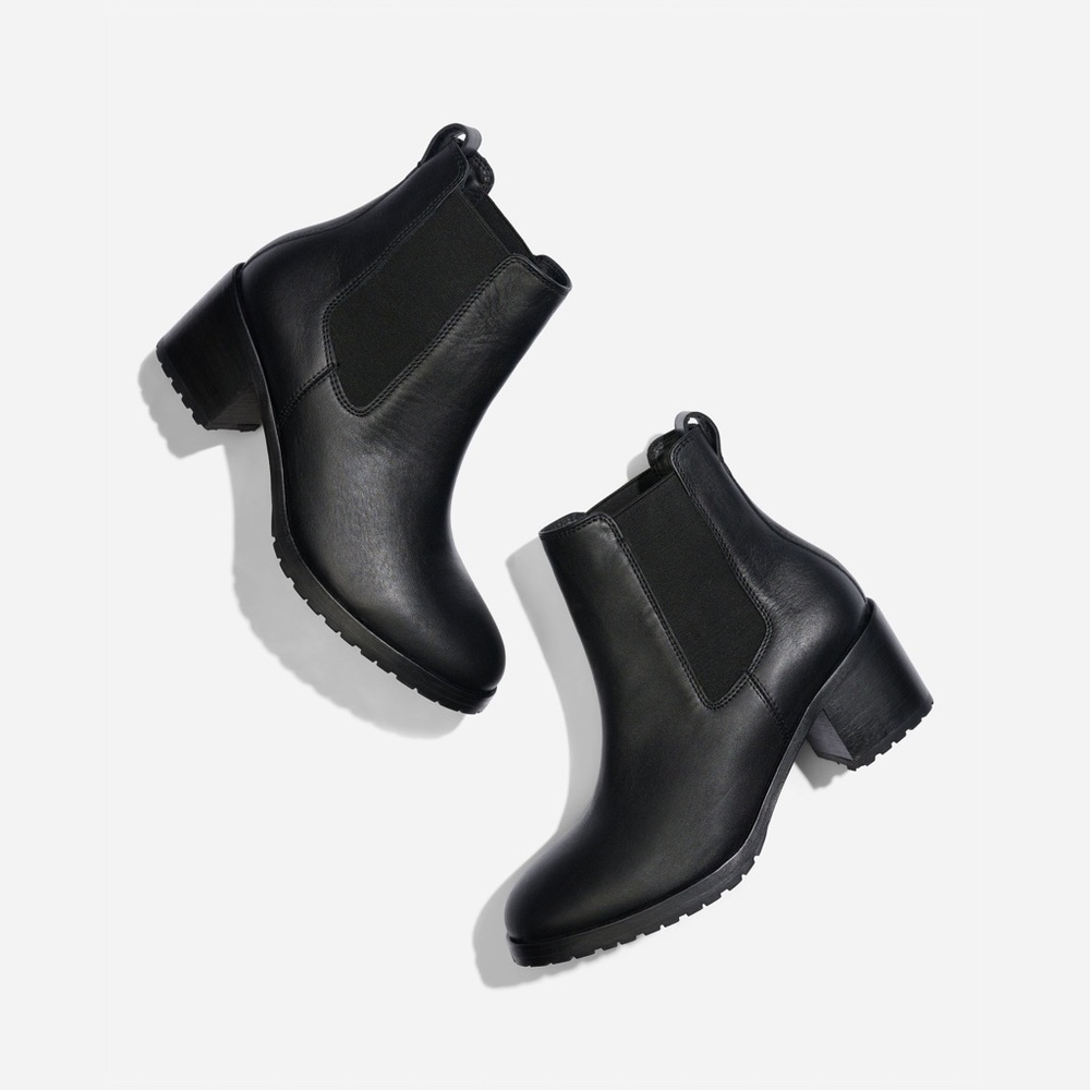 New in box Nisolo x Anthropologie Black Chelsea Leather Ankle Booties - Picture 13 of 13
